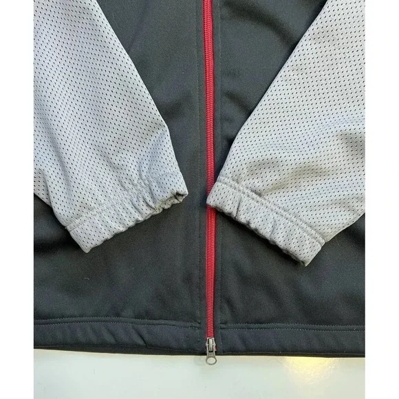 Air Jordan 85-05 20th Anniversary Track Jacket Zip Up Black Red Gray Mesh Men L - Picture 3 of 7